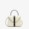 Iside Intarsia Line Top Handle Mini Bag