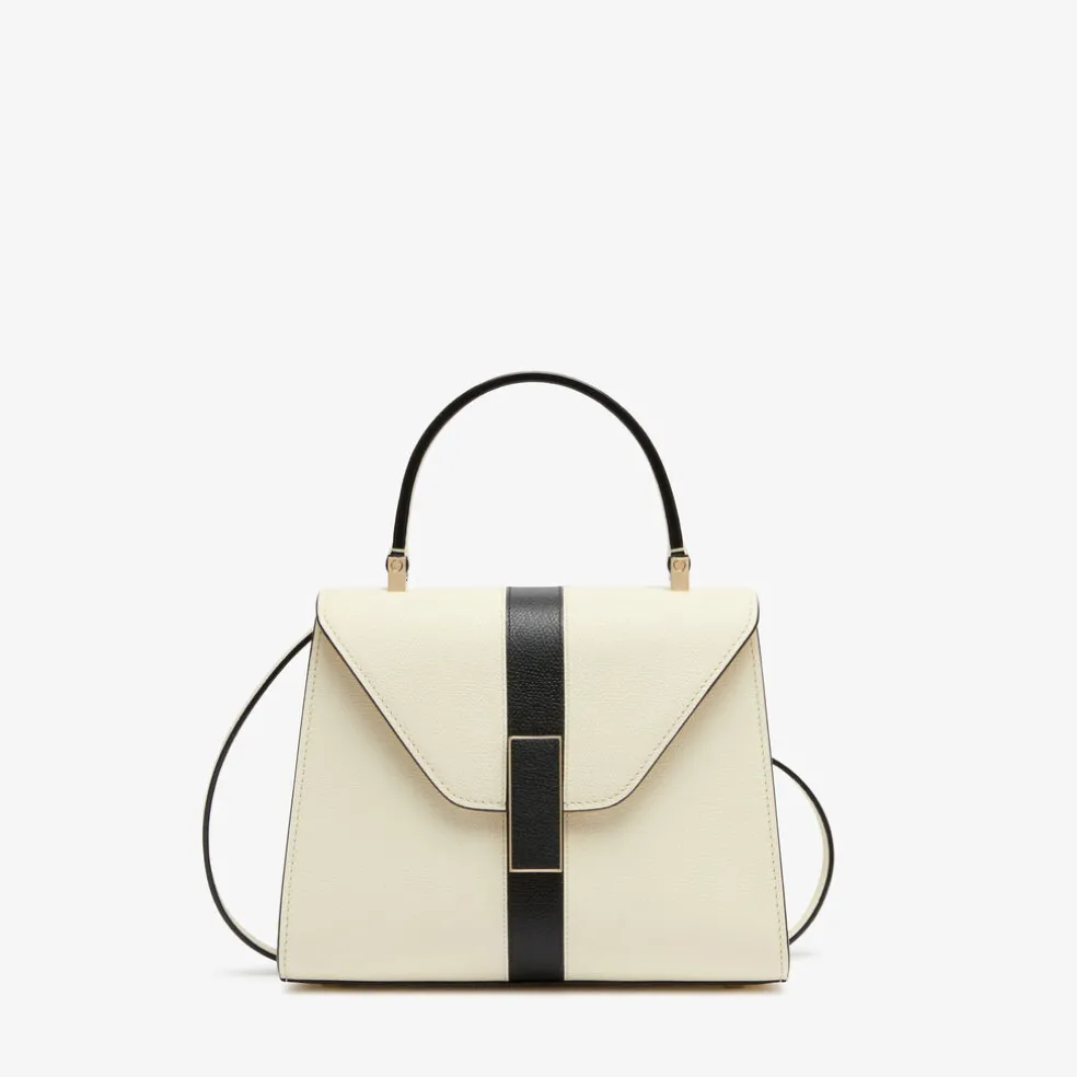 Iside Intarsia Line Top Handle Mini Bag