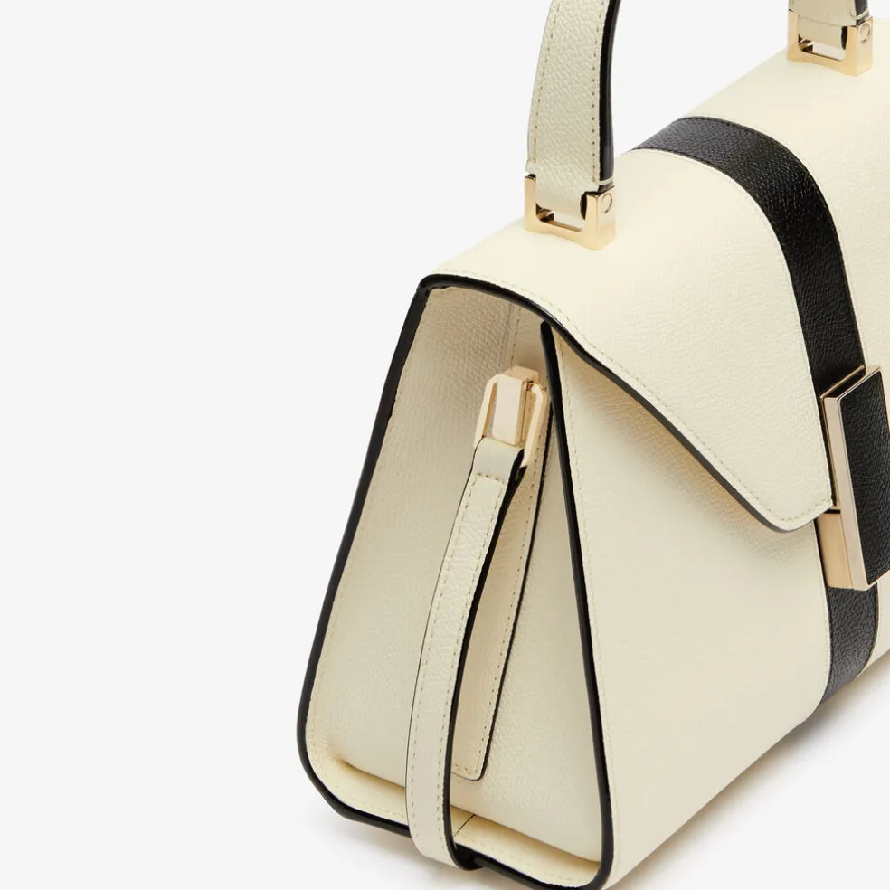 Iside Intarsia Line Top Handle Mini Bag