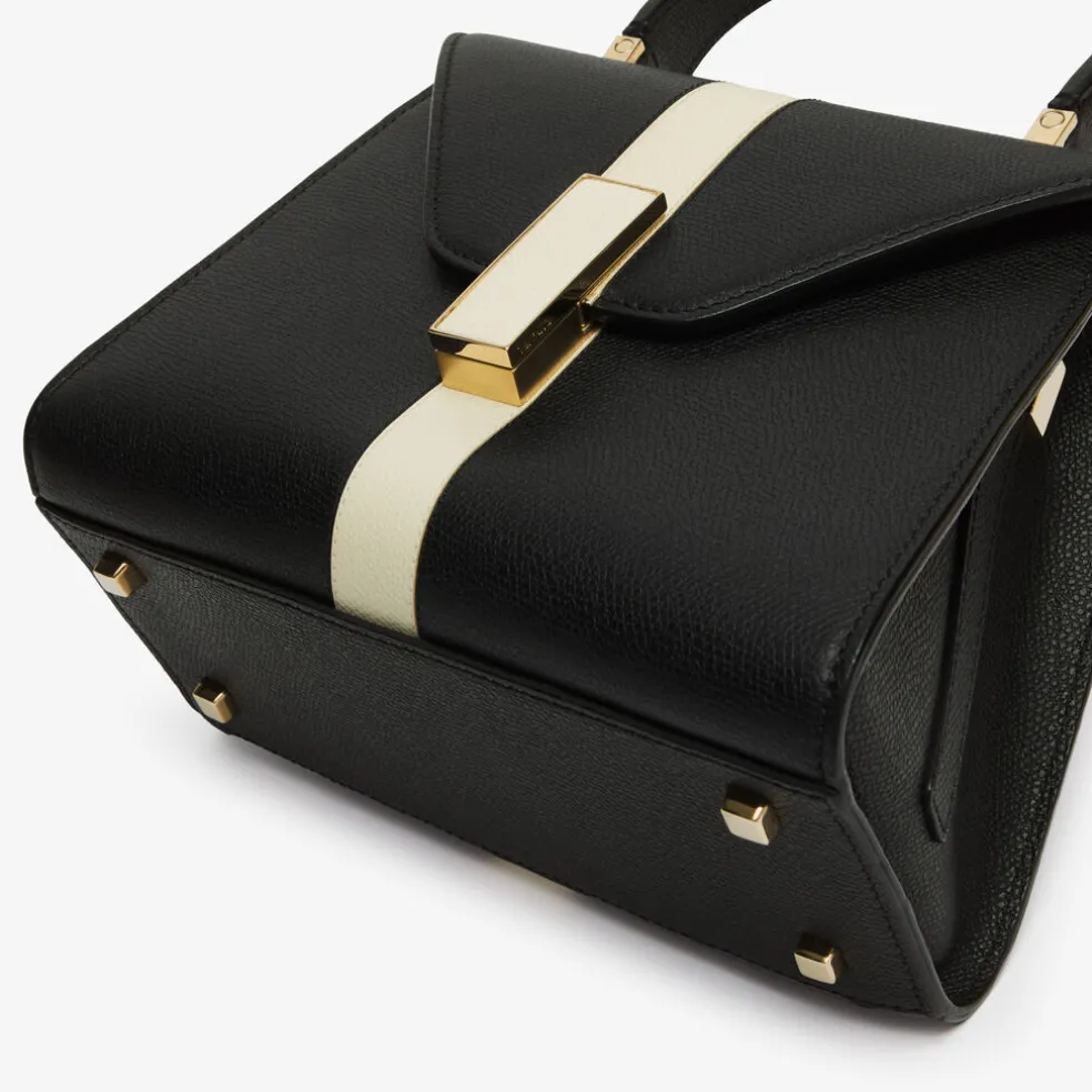 Iside Intarsia Line Top Handle Mini Bag