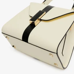 Iside Intarsia Line Top Handle Mini Bag