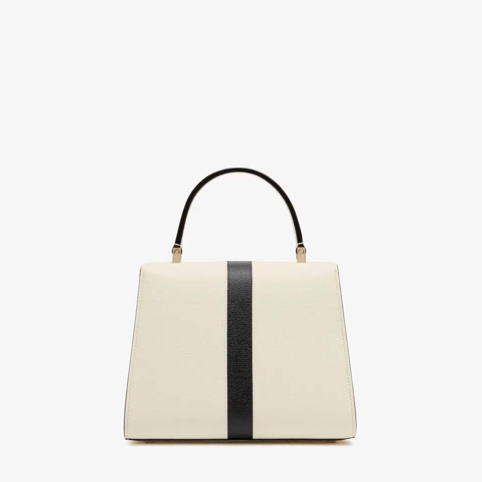 Iside Intarsia Line Top Handle Mini Bag