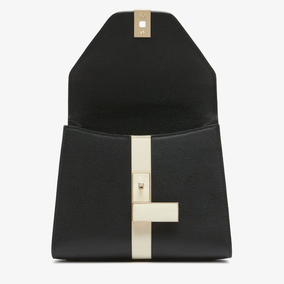 Iside Intarsia Line Top Handle Mini Bag
