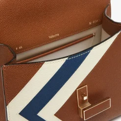 Iside Intarsia V-Stripes Top Handle Mini Bag