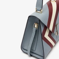 Iside Intarsia V-Stripes Top Handle Mini Bag