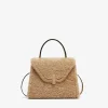 Iside Shearling Top Handle Mini Bag