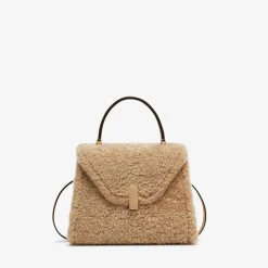 Iside Shearling Top Handle Mini Bag