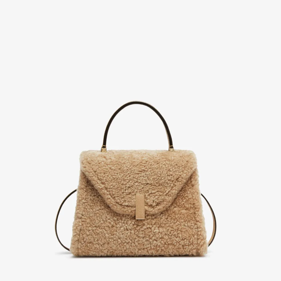 Iside Shearling Top Handle Mini Bag