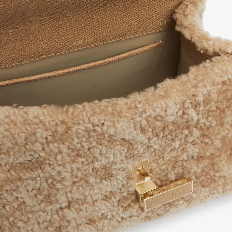 Iside Shearling Top Handle Mini Bag