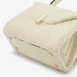 Iside Shearling Top Handle Mini Bag