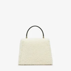 Iside Shearling Top Handle Mini Bag