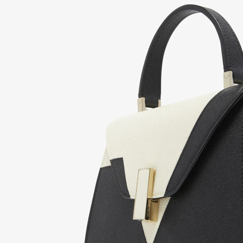 Iside V Intarsia Top Handle Mini Bag