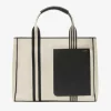 Linear Fabric Large Tote Bag