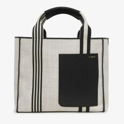Linear Fabric Medium Tote Bag