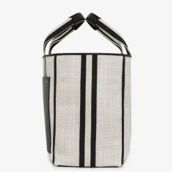 Linear Fabric Medium Tote Bag