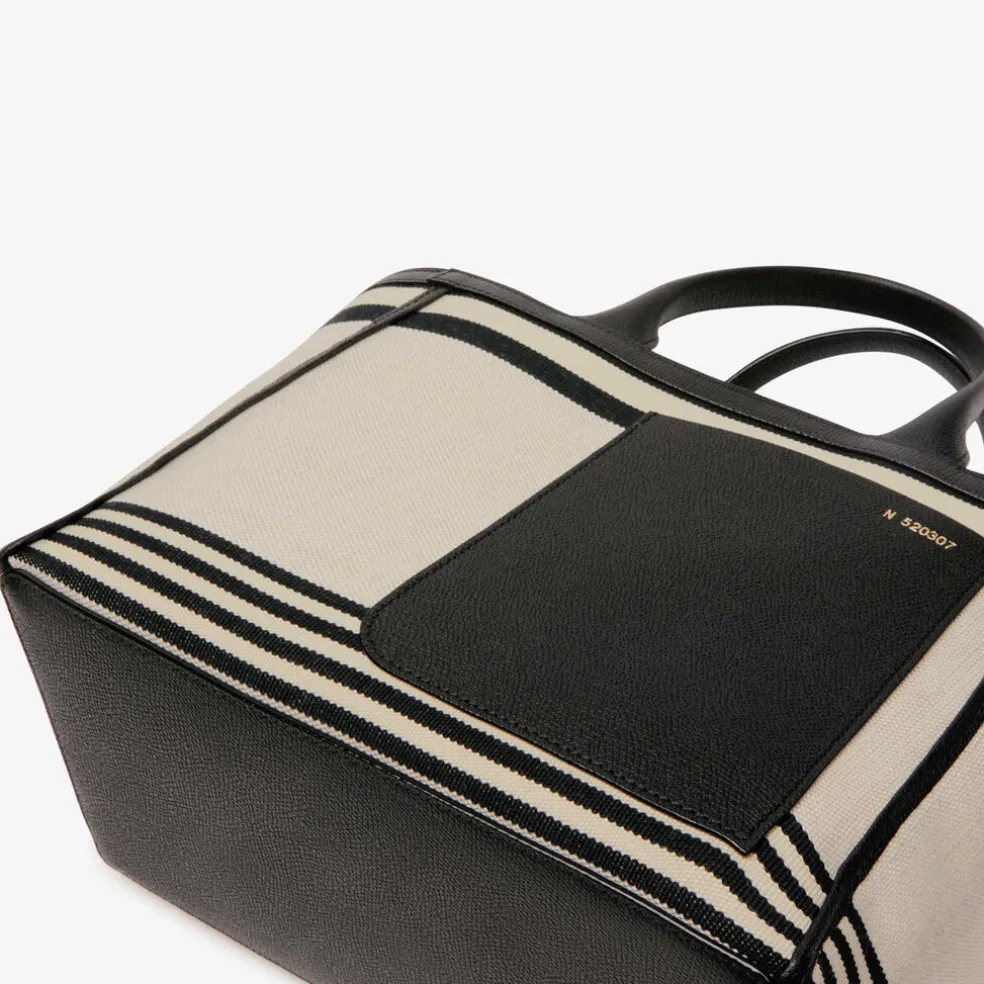 Linear Fabric Mini Tote Bag
