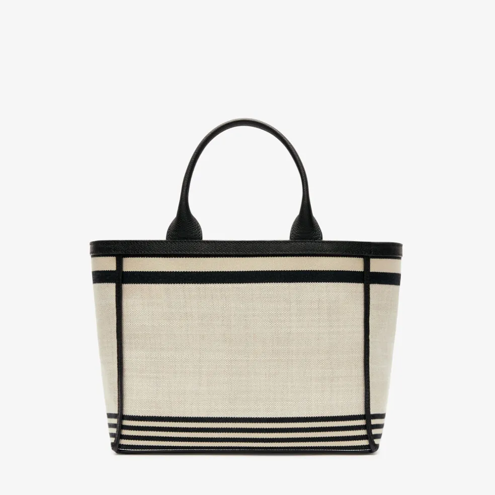 Linear Fabric Mini Tote Bag