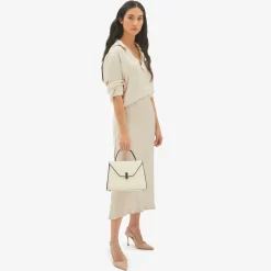 Medium Iside Chiaroscuro Top Handle Bag