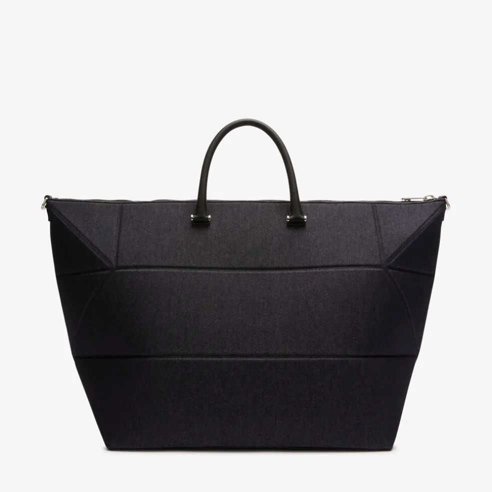 Polyhedral Weekender Denim Travel Bag
