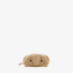 Shearling Bear Glasses Case With Lanyard