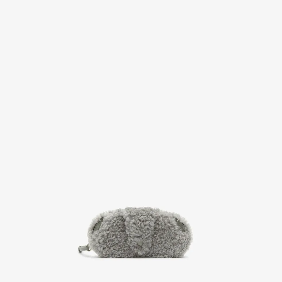 Shearling Glasses Case With Lanyard