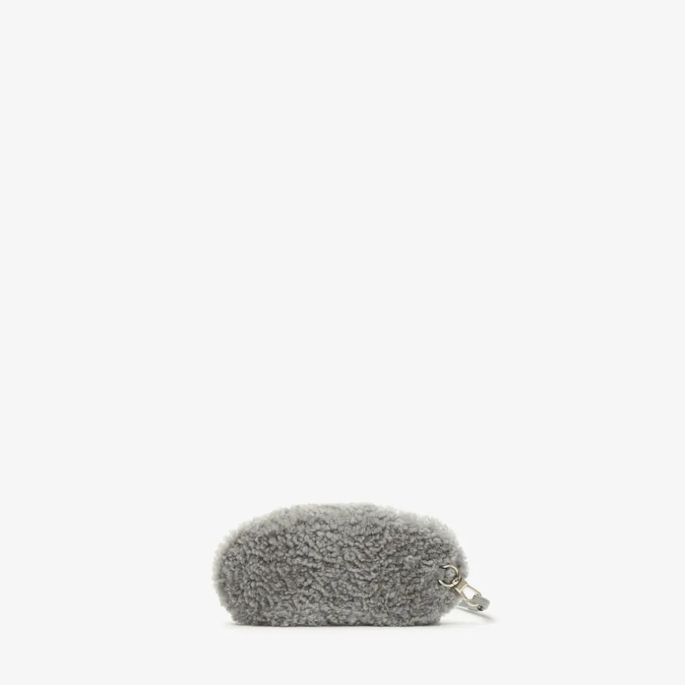 Shearling Glasses Case With Lanyard