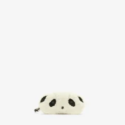 Shearling Panda Glasses Case With Lanyard