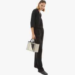 Soft Canvas V Tote Mini Bag