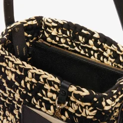 Soft Raffia And Cotton Bucket Mini Bag