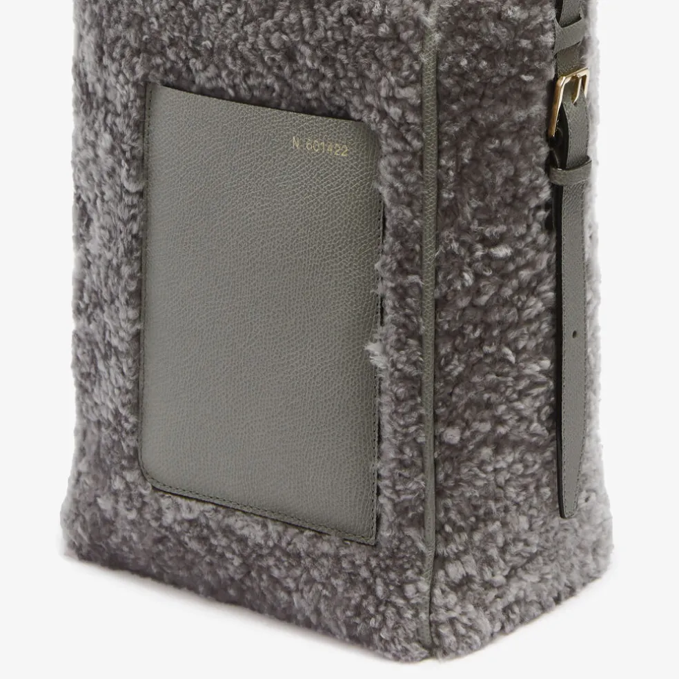 Soft Shearling Bucket Mini Bag