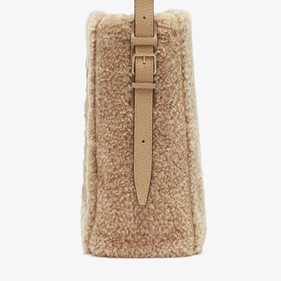 Soft Shearling Bucket Mini Bag